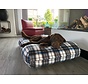 Dog bed fleece cosy tartan large