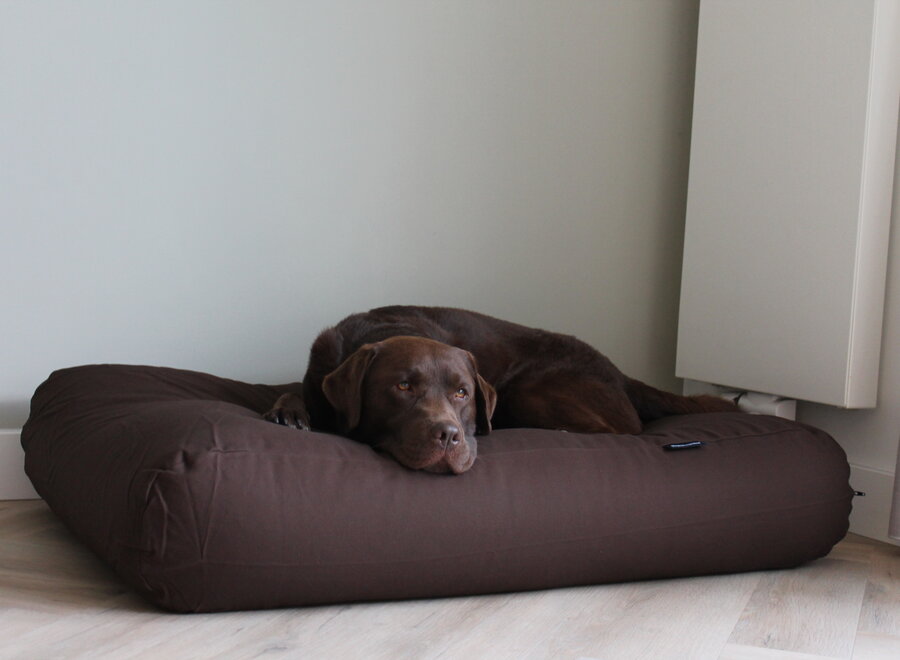 Dog bed chocolate brown medium