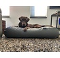 Dog bed mouse grey leather look small