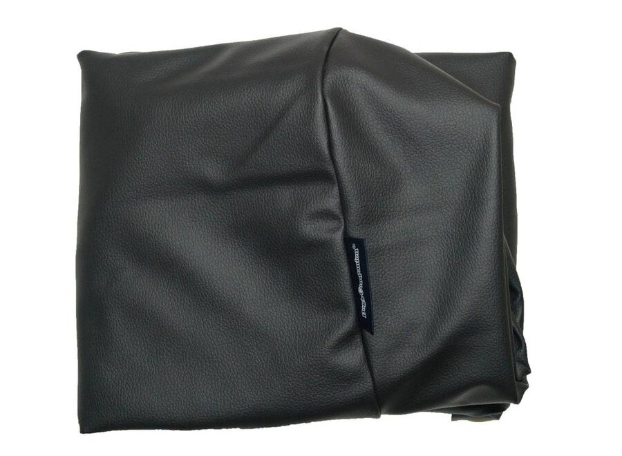 Dog bed black leather look extra small