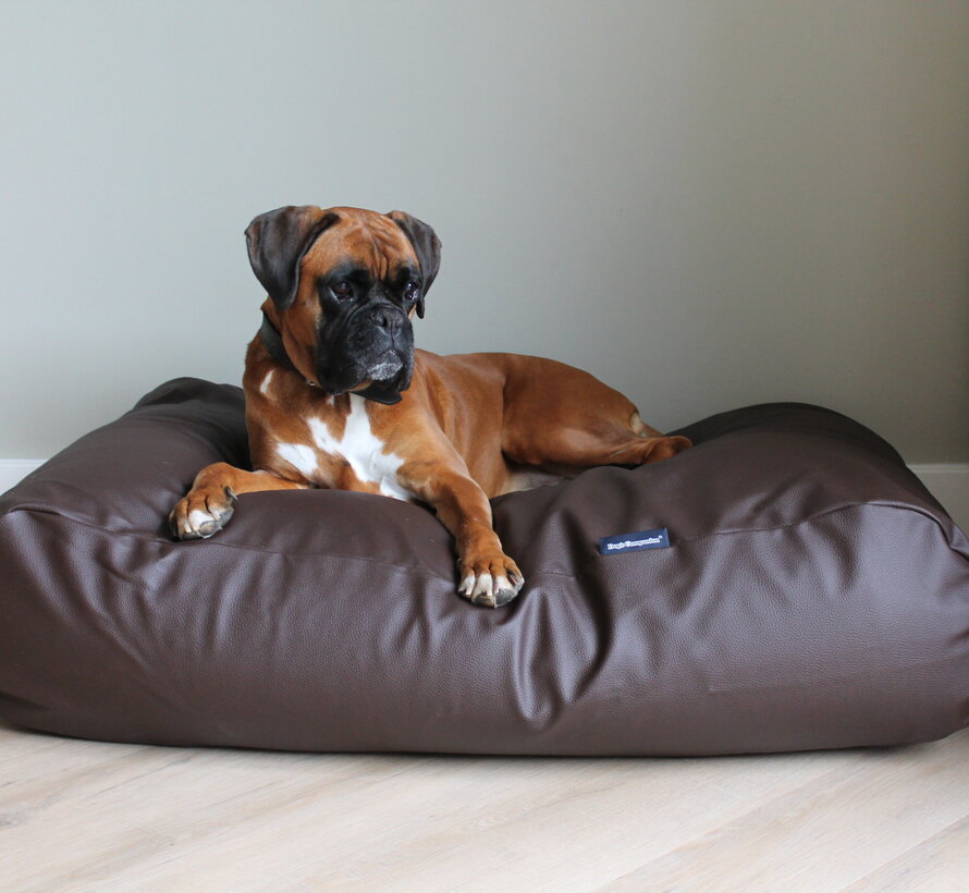 Large leather sales dog bed