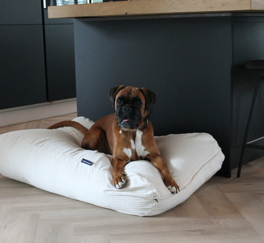 Dog bed off-white double corduroy extra small