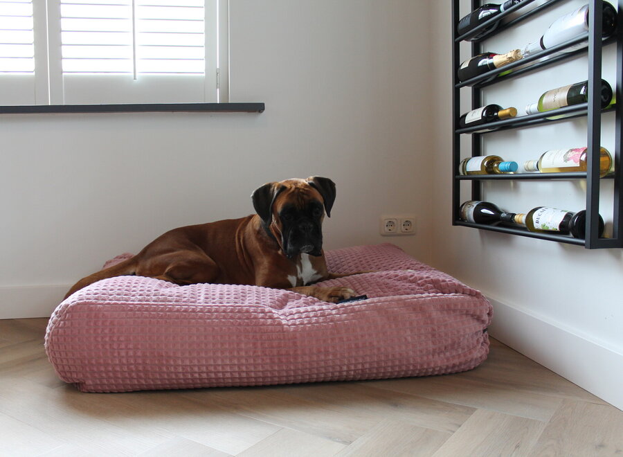 Dog bed little square soft pink extra small