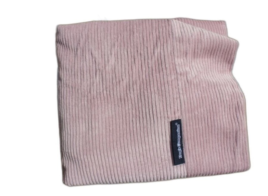 Dog bed light pink corduroy large