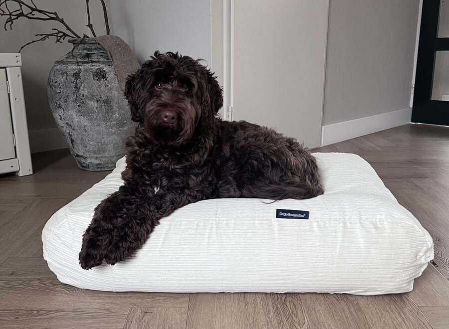 Dog bed off-white double corduroy extra small