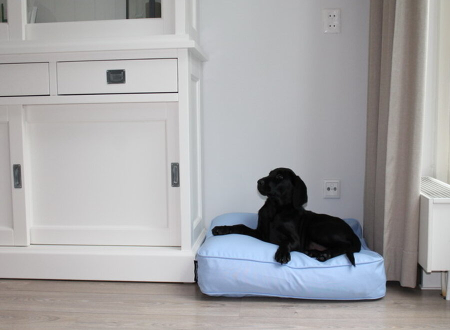 Dog bed bench cushion light blue 68 x 62 x 10 cm