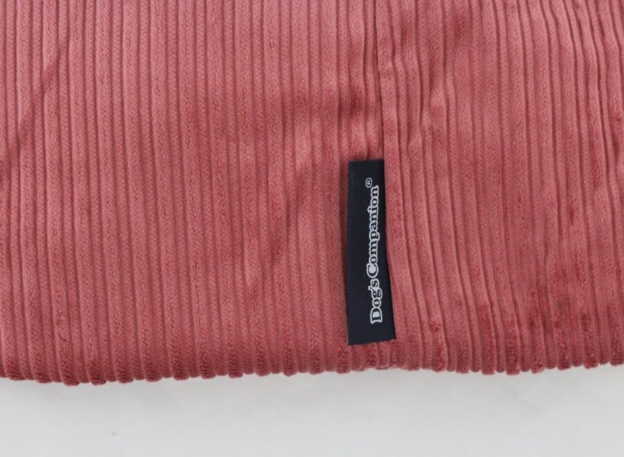 Lit pour chien vieux rose double velours côtelé large