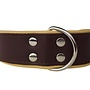 Leather dog collar brown / natural