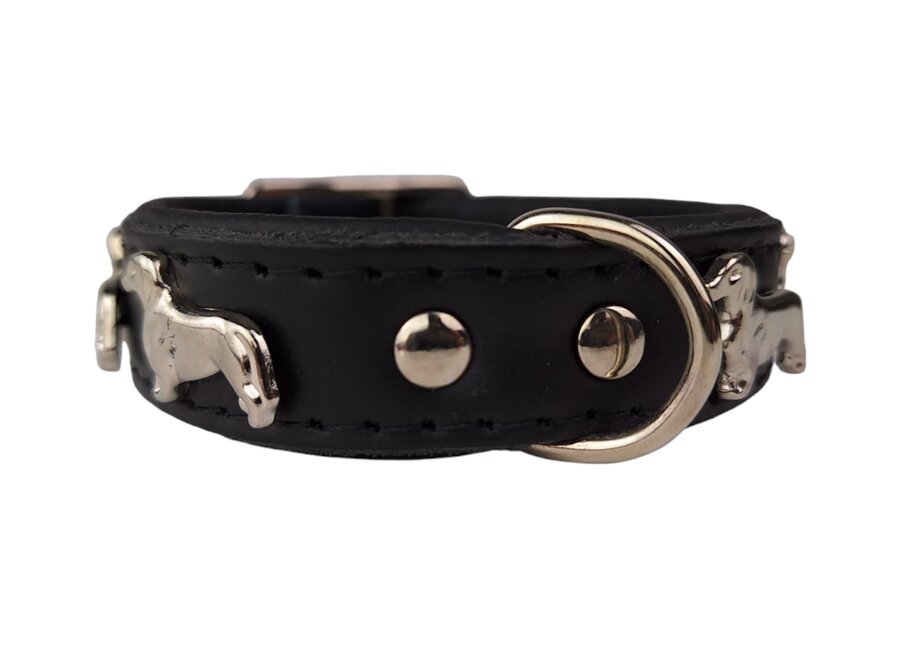 Leather Collar Dachshund (small) black