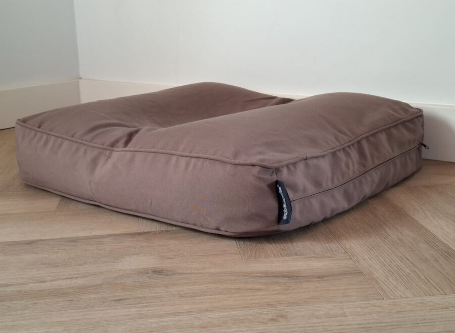 Banc coussin taupe 68 x 62 x 10 cm