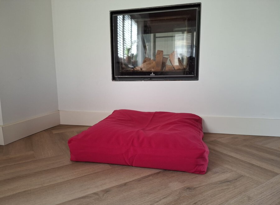 Banc coussin rose 68 x 68 x 12 cm