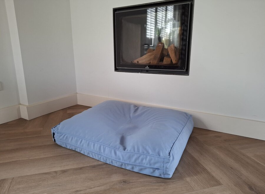 Banc coussin bleu 65 x 65 x 12 cm