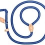 Laisse lasso pour chien en nylon | Laisse ronde tressée avec stoppeur en cuir réglable | 1,5 ou 1,8 m | 14 ou 16 mm | 7 couleurs