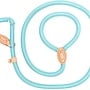Nylon Retriever Leash for Dogs | Round Braided Dog Lead with Adjustable Leather Stopper | 1.5 or 1.8 metres | 14 or 16 mm | 7 Colours