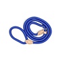 Nylon Slip Lead for Dogs | Round Braided Retriever Leash with Adjustable Leather Stopper | 1.5 or 1.8 Metres | 14 or 16 mm | 7 Colours