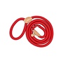 Nylon Slip Lead for Dogs | Round Braided Retriever Leash with Adjustable Leather Stopper | 1.5 or 1.8 Metres | 14 or 16 mm | 7 Colours