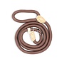 Nylon Slip Lead for Dogs | Round Braided Retriever Leash with Adjustable Leather Stopper | 1.5 or 1.8 Metres | 14 or 16 mm | 7 Colours