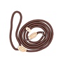 Nylon Retriever Leash for Dogs with Leather Stopper | Round Braided Slip Lead for Walking and Dog Training | 1.5 or 1.8 Metres
