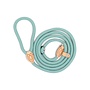 Laisse lasso pour chien en nylon avec stop en cuir | Laisse ronde tressée pour la promenade et le dressage du chien | 1,5 ou 1,8 mètre