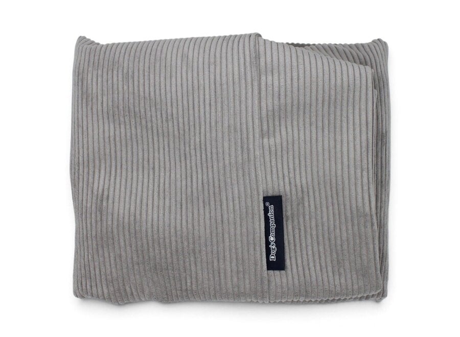 Dog bed mouse grey soft corduroy with Fine Ribbed Fabric, Washable Cover and Refillable EPS Bead Filling