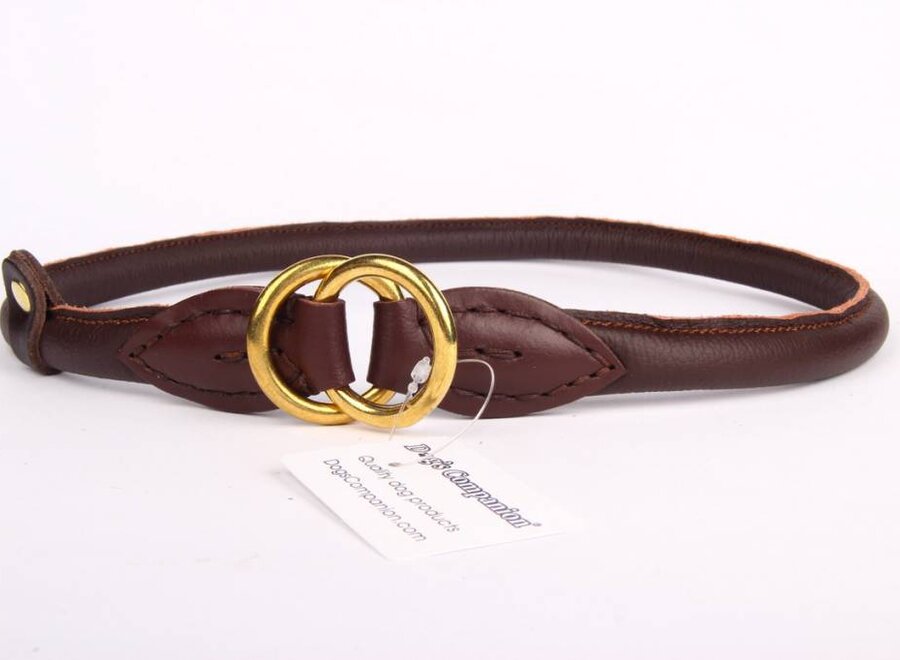 Leather slip collar (round collar brass)