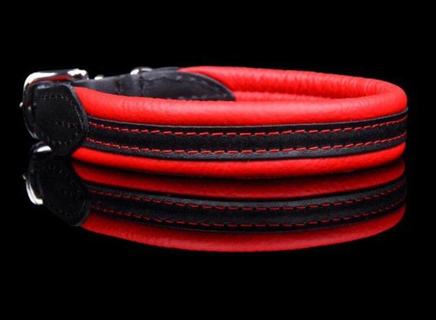 Handmade collier de chien en cuir soft / duo