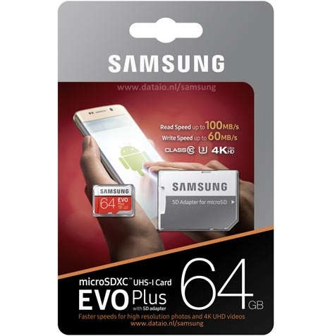 Samsung Samsung Evo Plus Micro SD geheugenkaart + SD geheugenkaart adapter