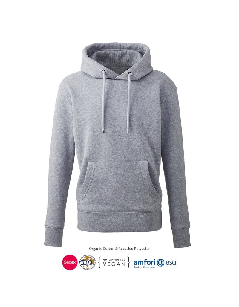 WOW  Hoodie Uni Grey Marl