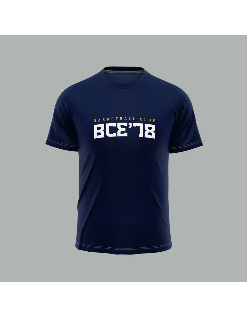 Heren T-shirt Navy BCE'78 met opdrukken