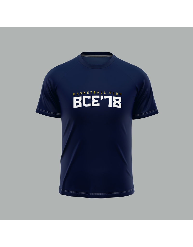 Dames T-shirt Navy BCE'78 met opdrukken