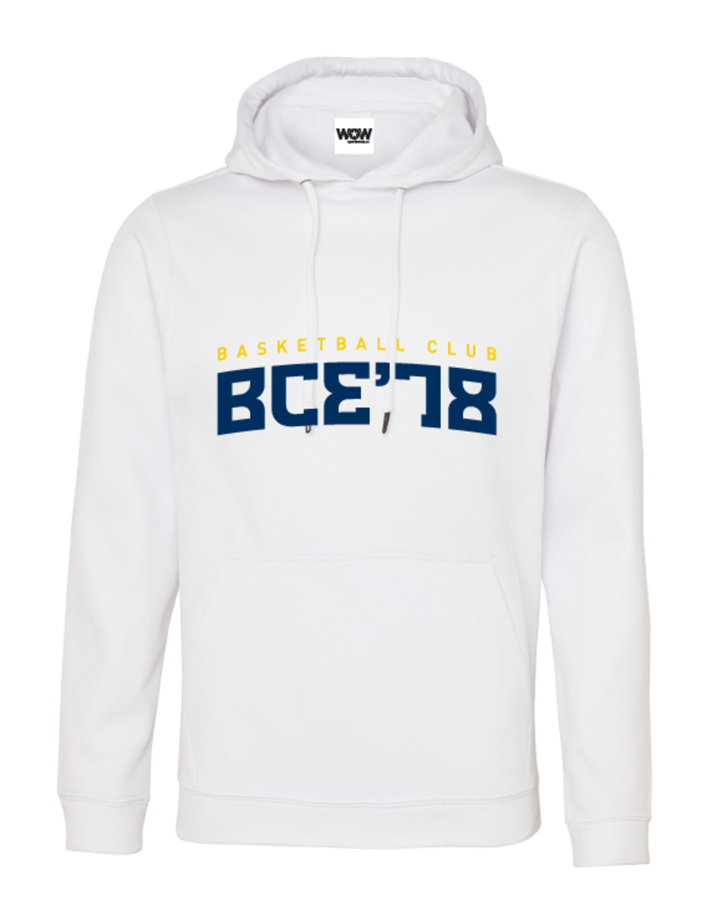 Unisex Sports Hoodie Wit BCE'78 met clublogo