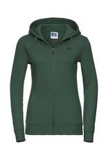 Ladies' Authentic Zipped Hood Bottle Green