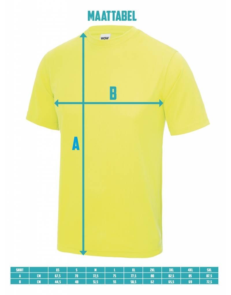 WOW sportswear Sportshirt Turquoise Blue Unisex