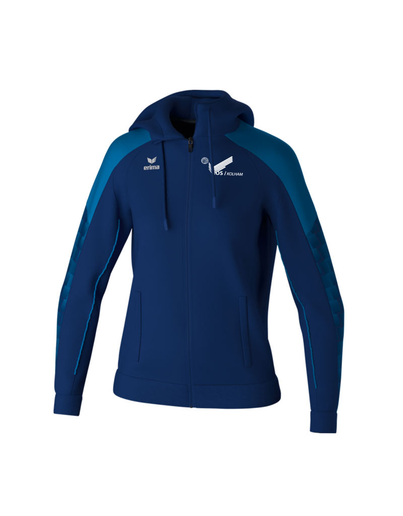 Erima VIOS/Kolham Dames Trainingsjack met Capuchon  en clublogo
