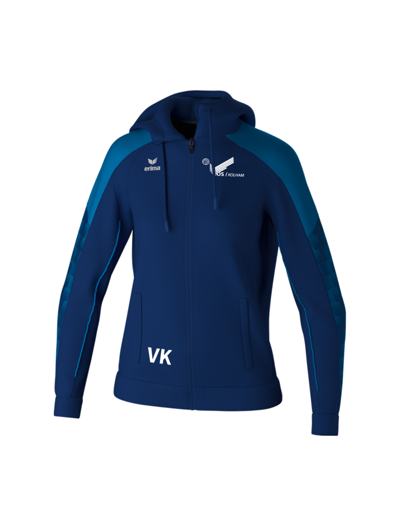 Erima VIOS/Kolham Dames Trainingsjack met Capuchon  en clublogo