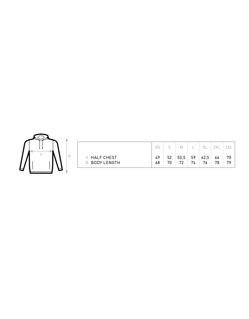 B&C Krathos Heren Hoodie Zwart met clublogo