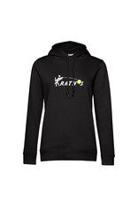 B&C Krathos Dames Hoodie Zwart met clublogo