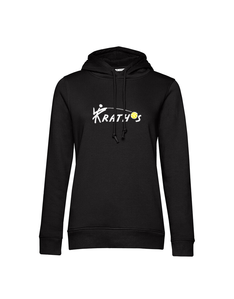 B&C Krathos Dames Hoodie Zwart met clublogo