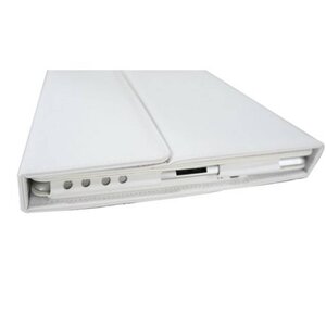 Lederen Beschermtas Wit met Bluetooth Toetsenbord voor Apple iPad2
