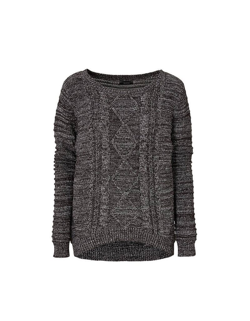 Eider Damen Baumwollstrickjacke Grau / Weiß