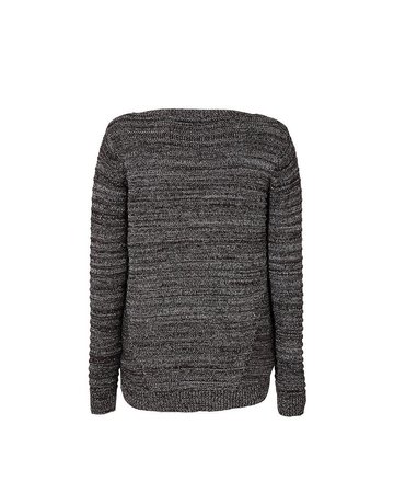 Eider Damen Baumwollstrickjacke Grau / Weiß