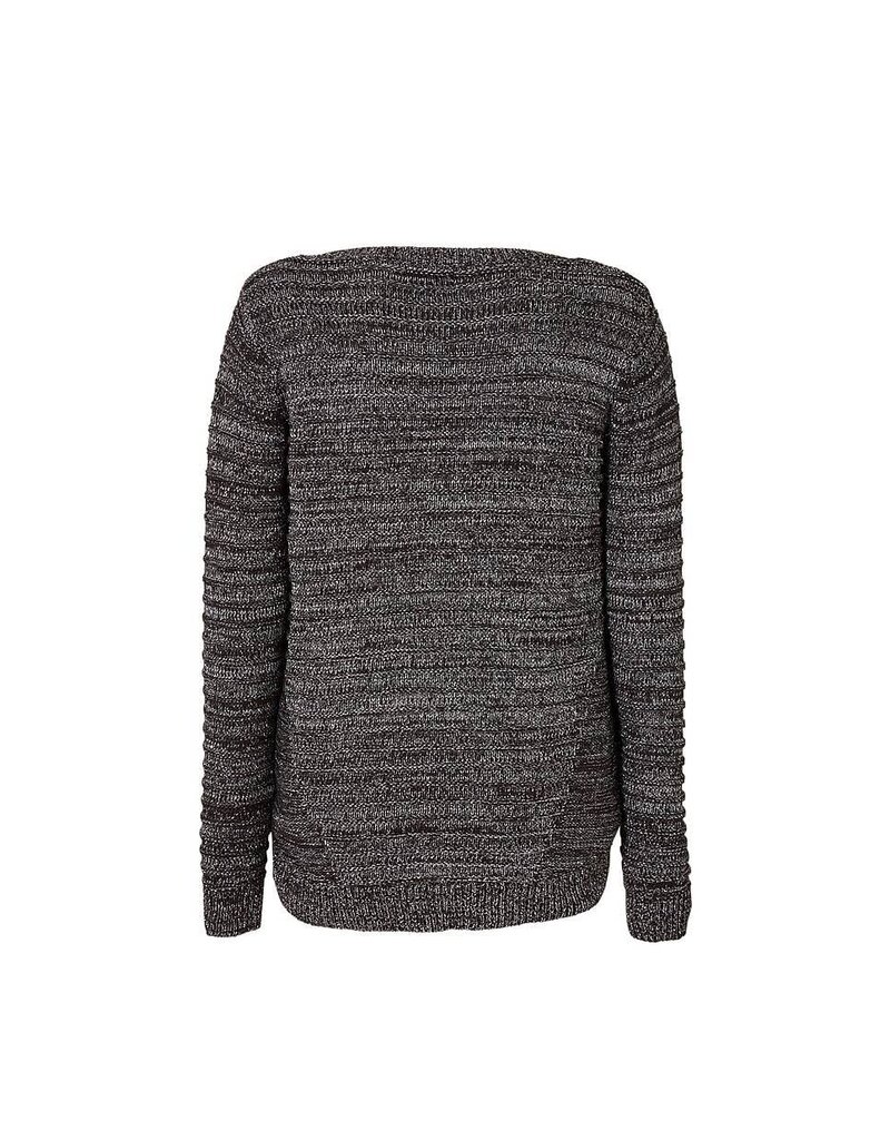 Eider Damen Baumwollstrickjacke Grau / Weiß