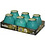 Bolsius kaarsen Twilight tray van 6 stuks Zeegroen 104/99 mm