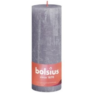 Bolsius kaarsen Rustiek stompkaars 190/68 Frosted Lavender
