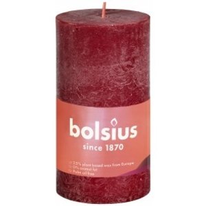 Bolsius kaarsen Rustiek stompkaars 130/68 Velvet Red