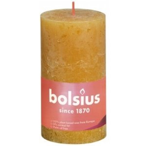 Bolsius kaarsen Rustiek stompkaars 130/68 Honeycomb Yellow