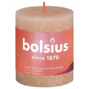 Bolsius kaarsen Rustiek stompkaars 80/68 Misty Pink