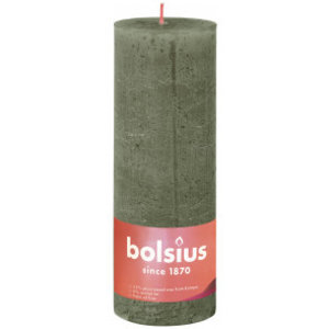 Bolsius kaarsen Rustiek stompkaars 190/68 Fresh Olive