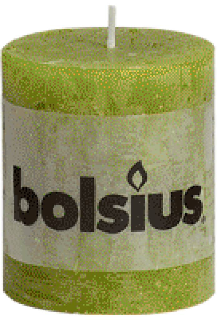 Tolk Fabel complexiteit Bolsius rustieke stompkaarsen 80/68 mm groen bij Kaarsen-online kopen -  Kaarsen-online