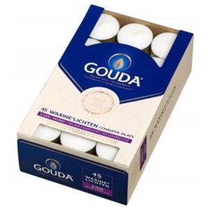 Gouda kaarsen Waxinelichtjes 6 uur doos 45 16/38 Wit